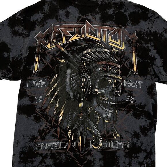 Vintage Y2K Affliction Skull Head Grunge Graphic Tie Dye Shirt Mens XL X-Large - Picture 5 of 5